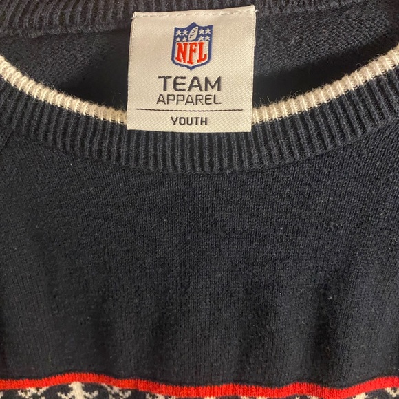 New England Patriots Sweater, Navy Blue, 100% Cotton, Boys Size 8 🐝 - Picture 2 of 5